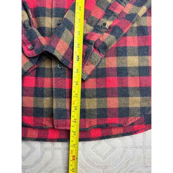 J. Crew Size L Men's Cotton Wool Blend Checked Shirt Slim Fit Elbow Patch - Picture 5 of 8